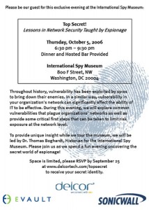 Top Secret: Lessons in Network Security Taught by Espionage Top Secret: Lessons in Network Security Taught by Espionage