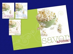 Popcorn Board - Enjoy the Sense-ational popcorn...
