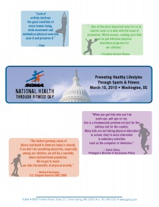 SGMA 2010 National Health Through Fitness Day Briefing Book SGMA 2010 National Health Through Fitness Day Briefing Book