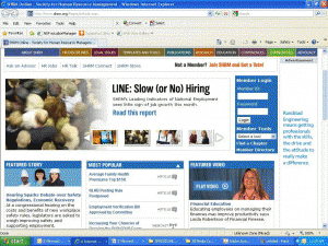 web site of the Society for Human Resource Management (SHRM)