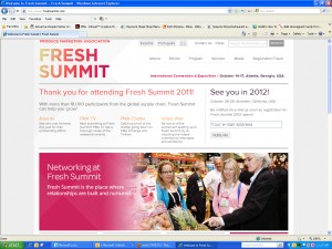 Fresh Summit 2011 Website
