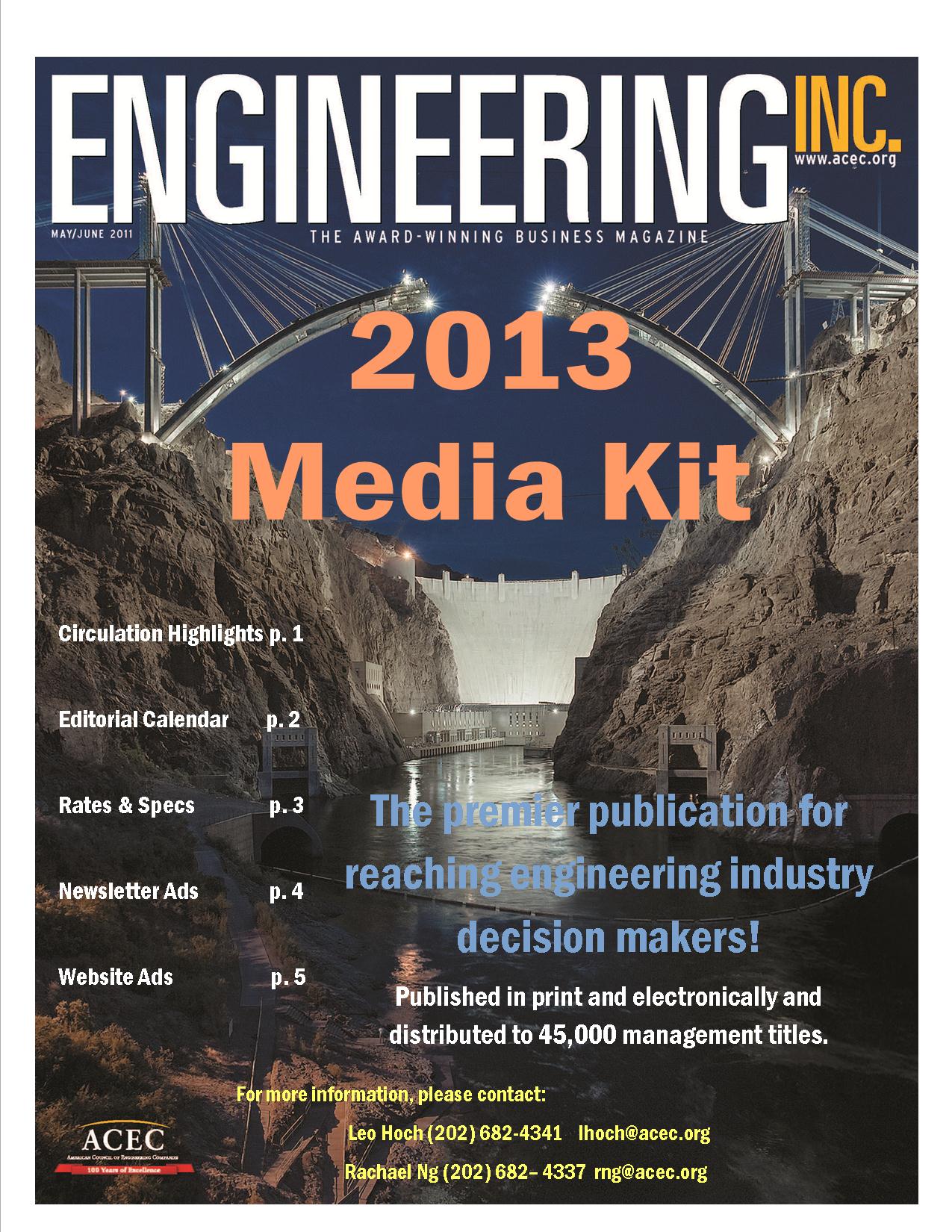 2013 Engineering Inc. Media Kit